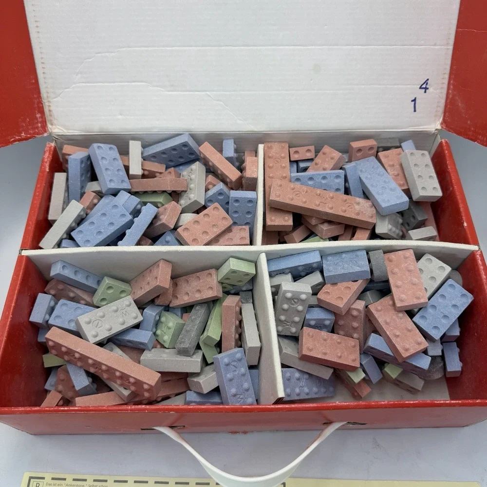 Anker Stones Real Construction Bricks 6 Colors 400+ Pieces Made In Germany